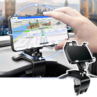 Univerzálny držiak na telefón do auta s jednoduchým klipom, držiak na GPS displej, predný držiak do auta, stojan na iPhone, Samsung, Xiaomi
