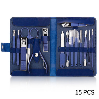 18/15/12/10/7/4kom Set škarica za nokte Profesionalne škarice za nokte od nehrđajućeg čelika Pincete Žlica za uho Igla za akne Set za manikuru