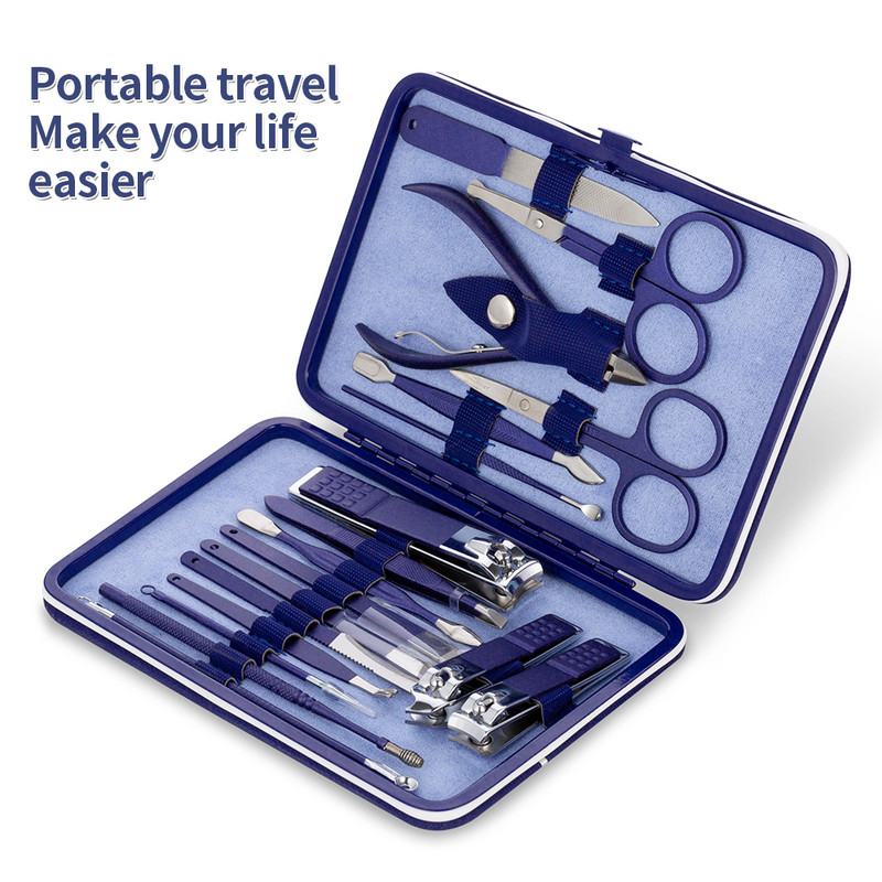 18/15/12/10/7/4kom Set škarica za nokte Profesionalne škarice za nokte od nehrđajućeg čelika Pincete Žlica za uho Igla za akne Set za manikuru