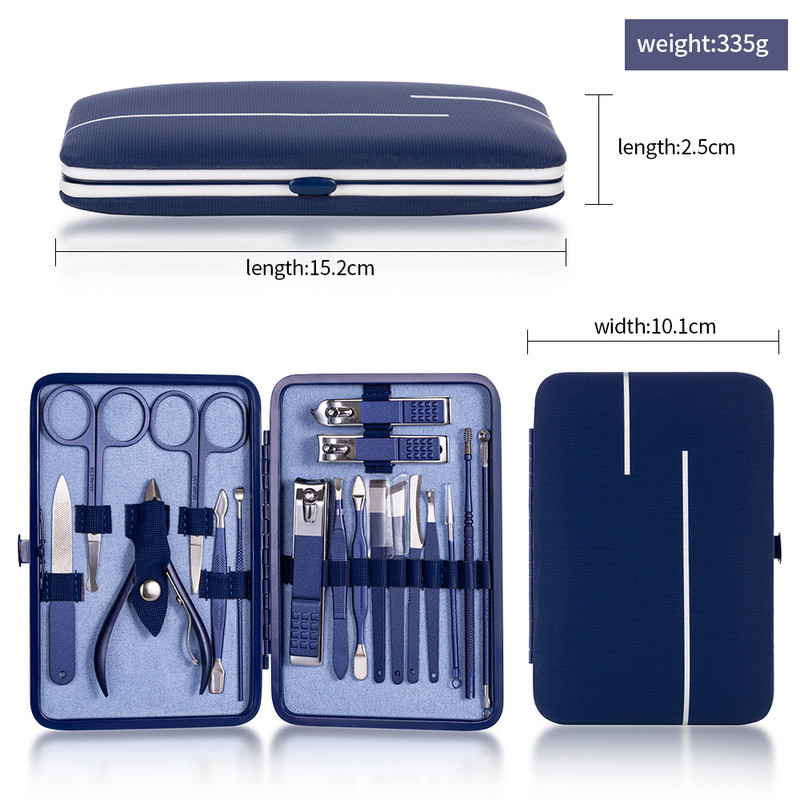 18/15/12/10/7/4kom Set škarica za nokte Profesionalne škarice za nokte od nehrđajućeg čelika Pincete Žlica za uho Igla za akne Set za manikuru