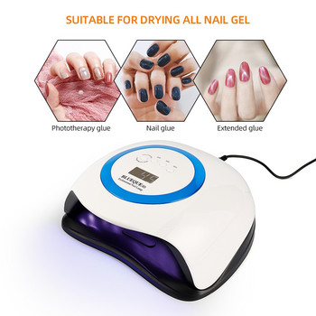 Λάμπα νυχιών LED 84W για ξήρανση UV Gel Electric Smart Timing Nail Art ToolsTimer 10/30/60/99s For Nail Dryer Εργαλείο στίλβωσης υψηλής ισχύος