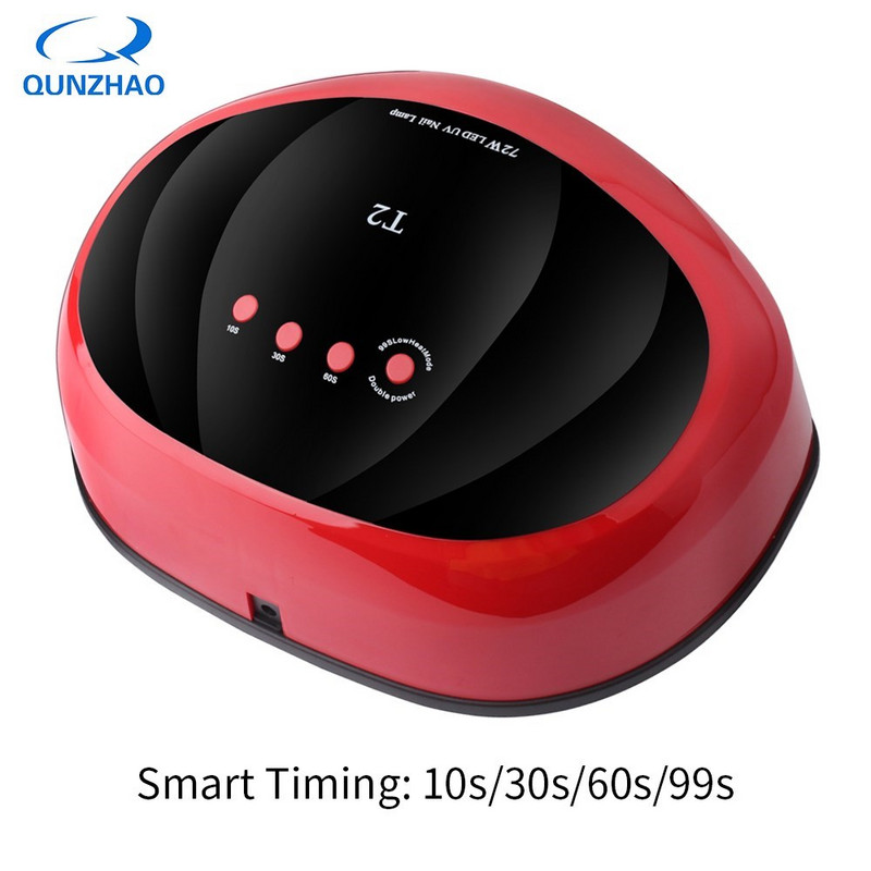 72W T2 UV Led svjetiljka za nokte Sušilo za nokte 36 LED dioda za sunčevo svjetlo Infracrveni senzor 10/30/60/99 s Pametni mjerač vremena za manikuru