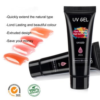 Dropshipping Poly Nail Extension Gel 10 χρωμάτων Kit Builder Extending Crystal Jelly UV Gel Σετ Μανικιούρ Καλλιτεχνικές Διακοσμήσεις