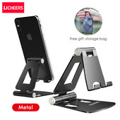 LICHEERS telefontartó állvány iPhone 13Pro Xiaomi mi 9 fém telefontartóhoz, összecsukható mobiltelefon-állvány iPhone 12 11 XS-hez
