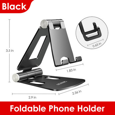 LICHEERS telefontartó állvány iPhone 13Pro Xiaomi mi 9 fém telefontartóhoz, összecsukható mobiltelefon-állvány iPhone 12 11 XS-hez