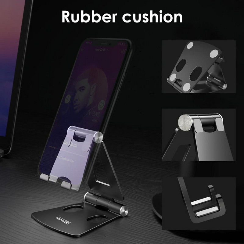 LICHEERS telefontartó állvány iPhone 13Pro Xiaomi mi 9 fém telefontartóhoz, összecsukható mobiltelefon-állvány iPhone 12 11 XS-hez