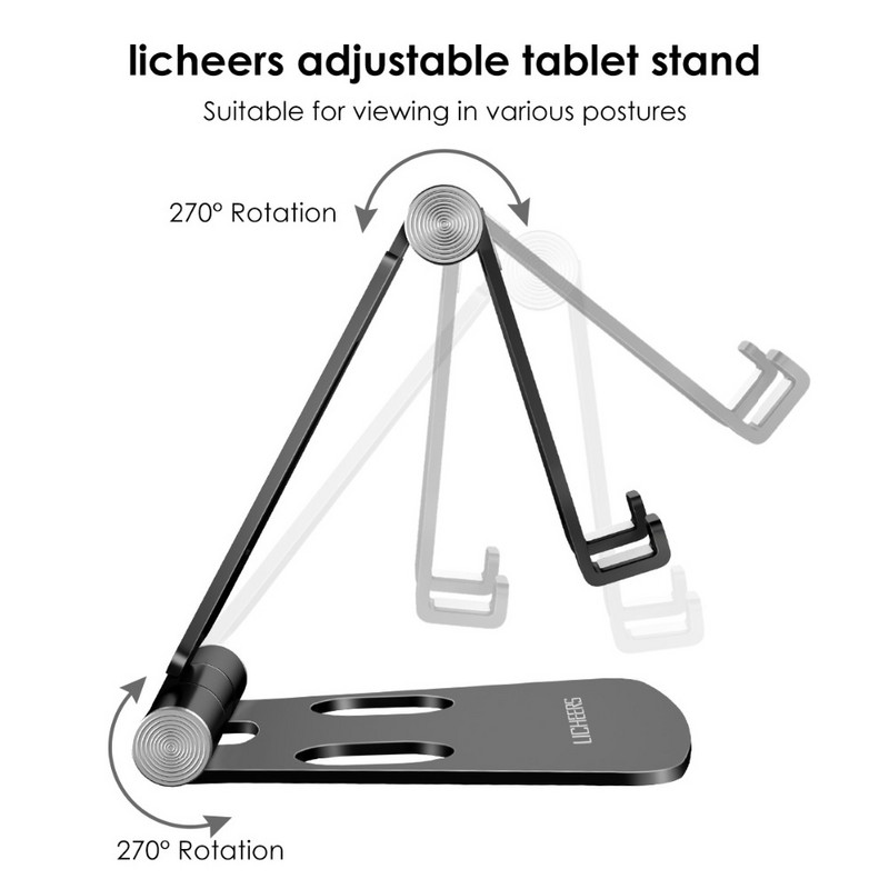 LICHEERS telefontartó állvány iPhone 13Pro Xiaomi mi 9 fém telefontartóhoz, összecsukható mobiltelefon-állvány iPhone 12 11 XS-hez