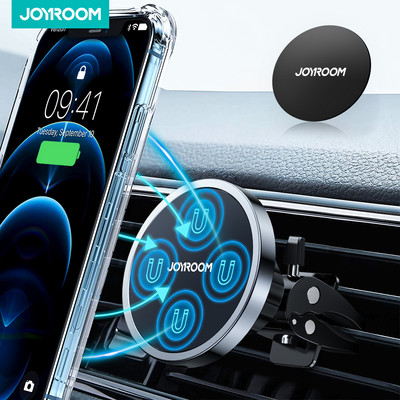 Joyroom 15W Qi magnetický držiak do auta bezdrôtová nabíjačka pre iPhone 14 13 12 Series rýchle nabíjanie cez vetrací otvor držiak telefónu nabíjačka