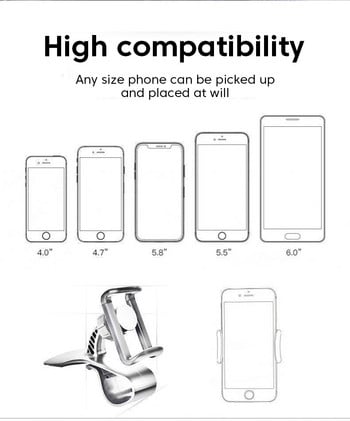 Dash Board Βάση κινητού τηλεφώνου αυτοκινήτου με κλιπ βάση στήριξης κινητού τηλεφώνου Βάση στήριξης GPS αυτοκινήτου για iPhone Φορητή βάση αυτοκινήτου Samsung