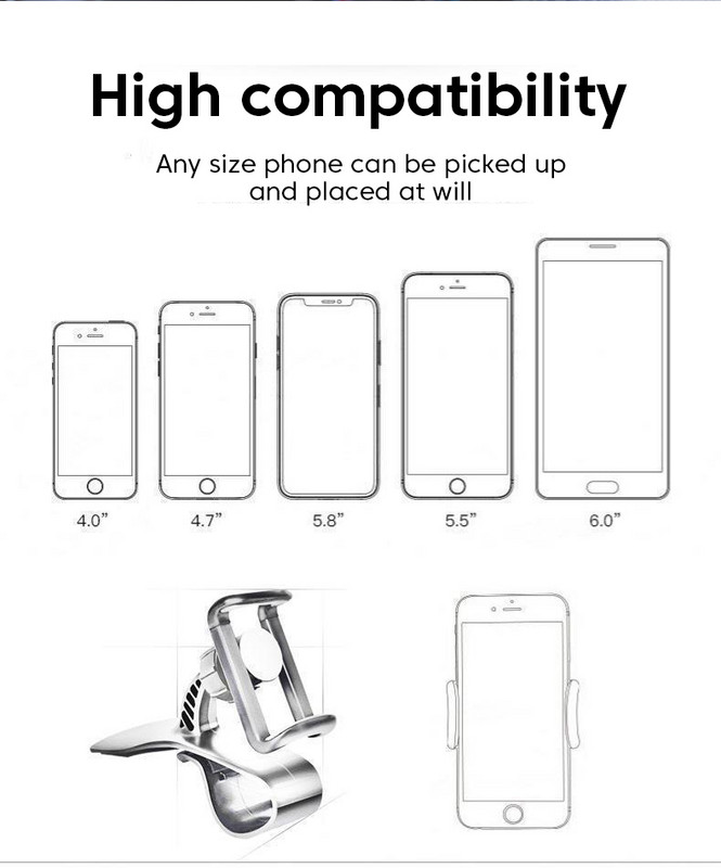Dash Board Βάση κινητού τηλεφώνου αυτοκινήτου με κλιπ βάση στήριξης κινητού τηλεφώνου Βάση στήριξης GPS αυτοκινήτου για iPhone Φορητή βάση αυτοκινήτου Samsung