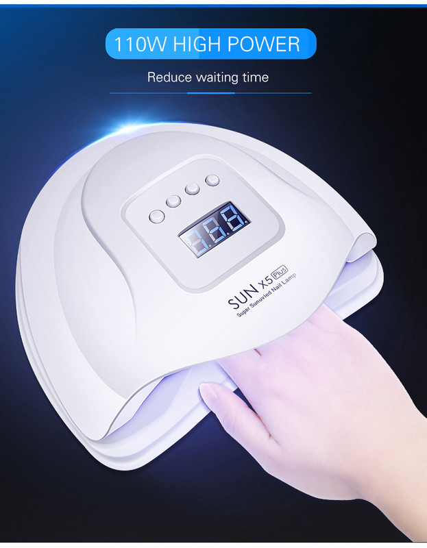 SUN X5 Max /SUN X5 PLUS UV LED-es körömlámpa érzékelővel, LCD kijelzővel Keményítő köröm géllakk manikűr eszköz 45 LED intelligens körömszárító