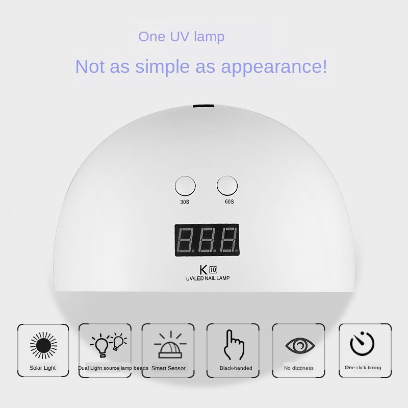 Svjetlo za manikuru Dvostruki izvor svjetla LED lampa za sunčanje Ljepilo za tretman UV svjetlom Inteligentna lampa za pečenje noktiju