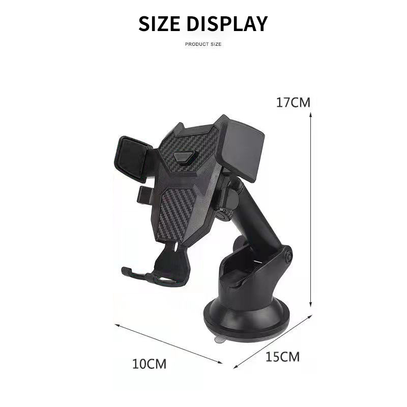 Suport auto de stil nou Panou de instrumente din sticlă din față Suport pentru telefon mobil Blocare automată Multi-funcțională telescopică cu aspirație
