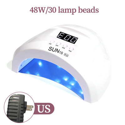 LINMANDA Multifunkcionális 48W-os körömfényterápiás gép 30 UV LED-es gél körömlakkok szárító lámpa manikűr eszköz szalon felszerelés