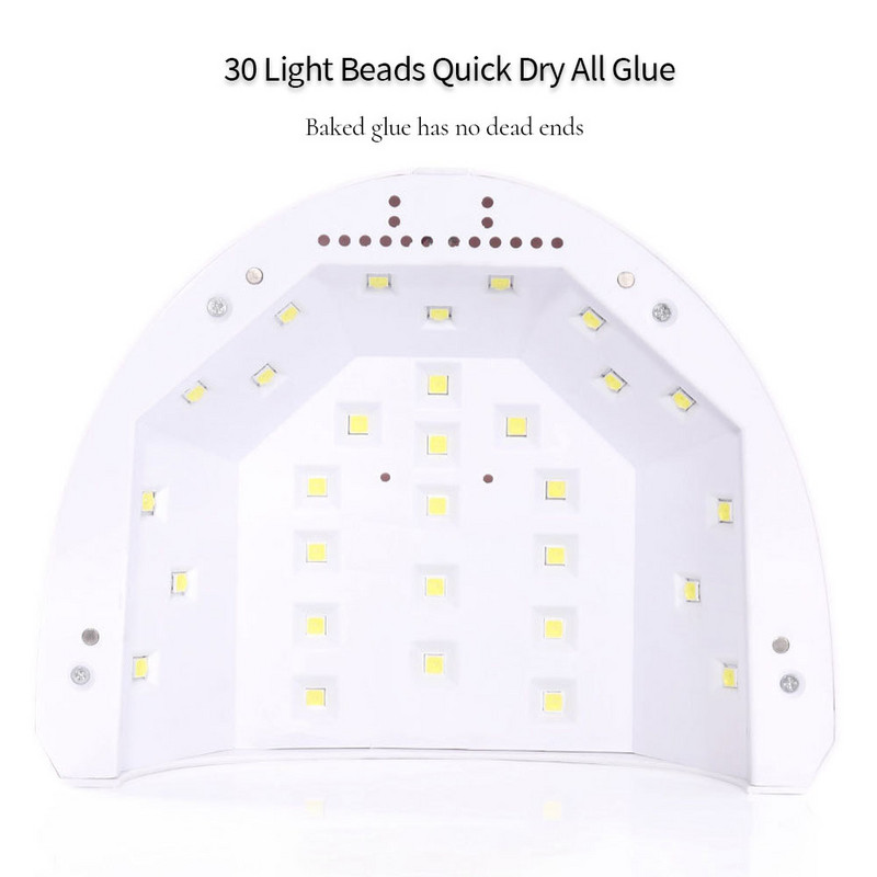 LINMANDA Multifunkcionális 48W-os körömfényterápiás gép 30 UV LED-es gél körömlakkok szárító lámpa manikűr eszköz szalon felszerelés
