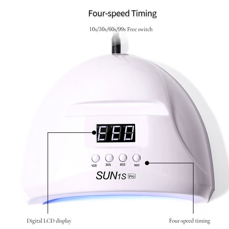 LINMANDA Multifunkcionális 48W-os körömfényterápiás gép 30 UV LED-es gél körömlakkok szárító lámpa manikűr eszköz szalon felszerelés