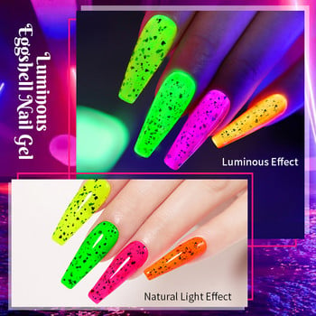 LILYCUTE 20 τμχ/Σετ Neon Eggshell Gel Βερνίκι Νυχιών Σετ 9D Reflective Fluorescent Cat Magnetic Gel Soak Off UV Nail Gel Varnish Kit