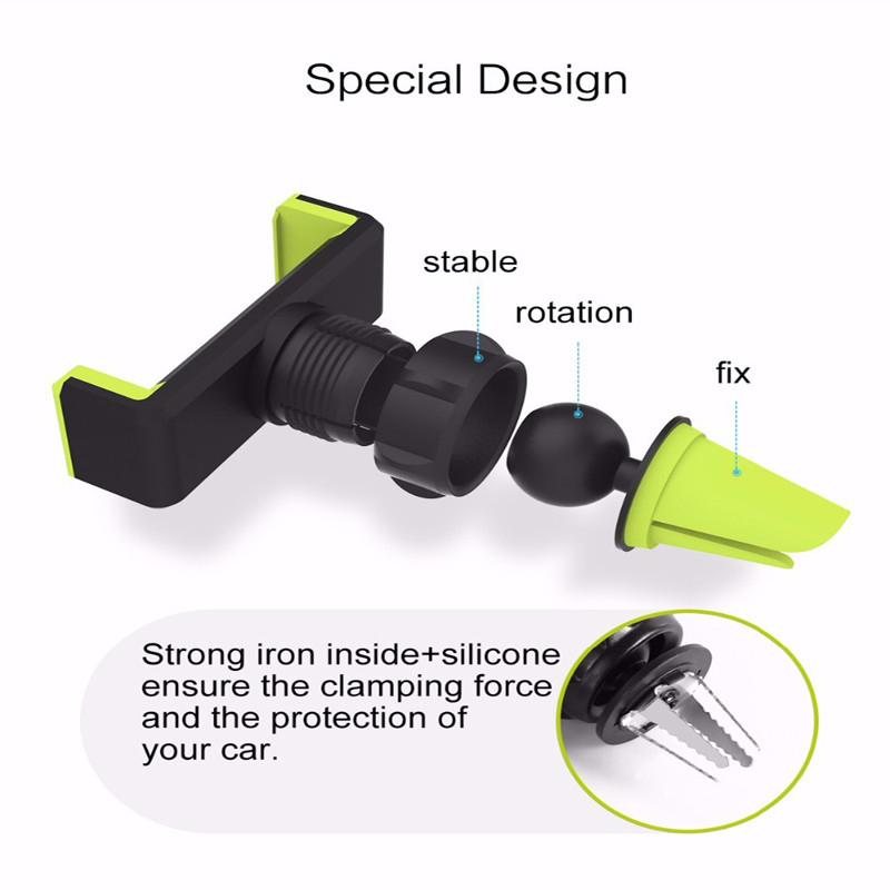 Autós tartó iPhone 13 12 11 X telefonhoz tartó 360-as autóban Forgatható légszellőző tartó autós telefontartó Mobiltelefon tartó állvány