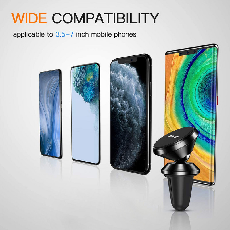 Schitec univerzális mágnes autóban mobiltelefontartó konzol légtelenítő telefontartó Apple neodímium mágnesekhez való telefonokhoz