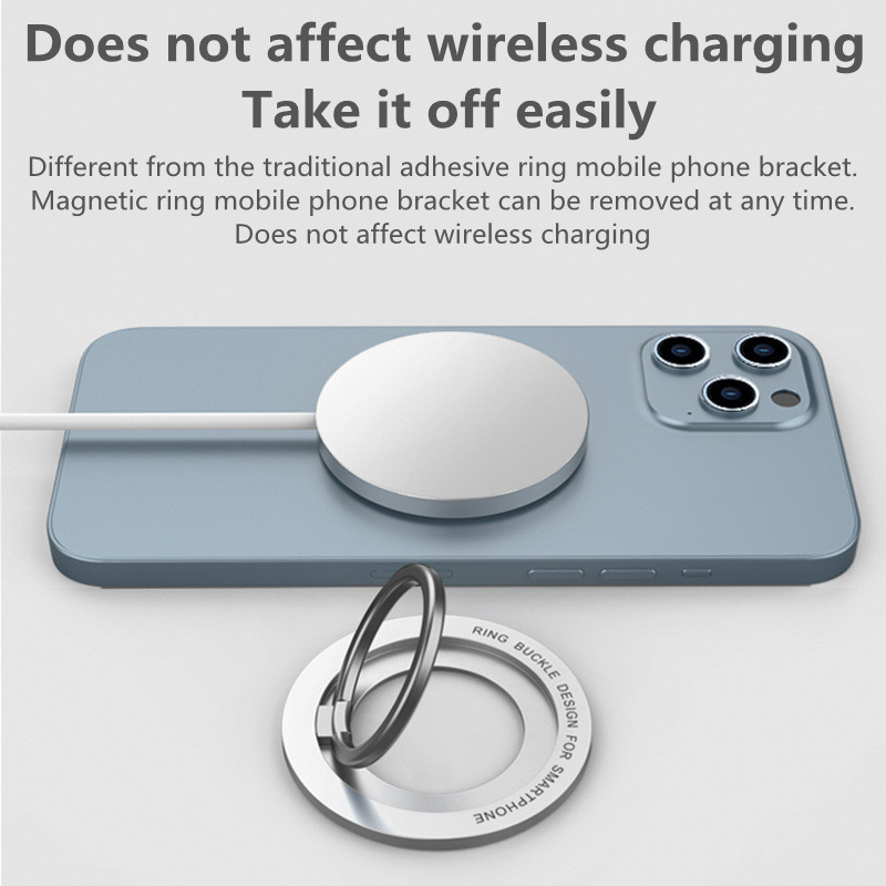 Lemez mágneses gyűrűs telefontartó iPhone 12 13 14 mini pro max készülékhez Ultravékony fém mágneses gyűrűs csatos telefontartó