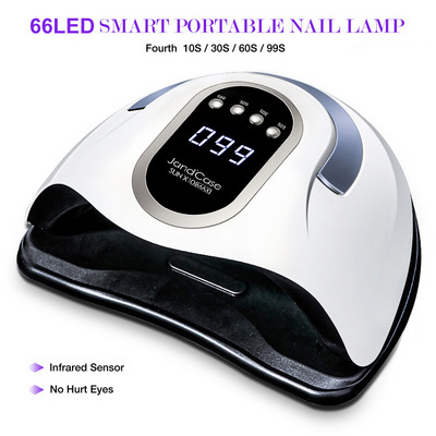 Оборудване за нокти Интелигентна сензорна лампа LED Мощно UV изсушаване 66LEDs 138W Консумативи Професионалисти Голям LCD сензорен екран Сушилни за нокти