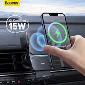 Baseus Automatic Alignment Držač za telefon u automobilu Bežični punjač za Samsung iPhone Xiaomi Držač za telefon Držač u automobilu Držač za ventilacijski otvor