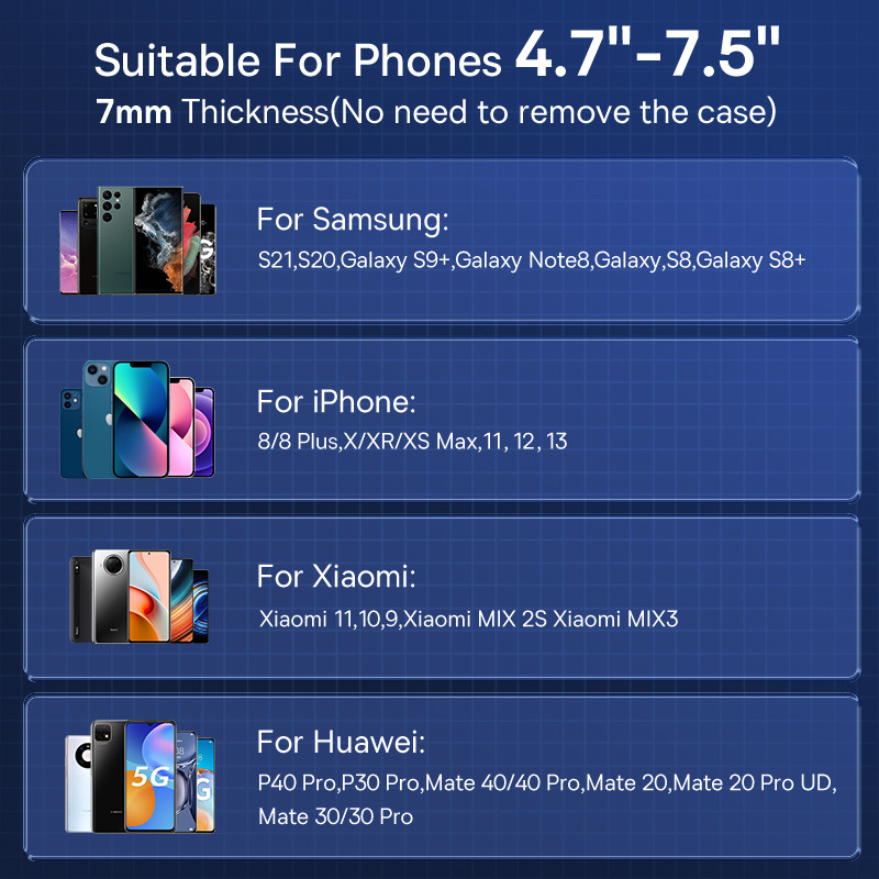Baseus Automatic Alignment Držač za telefon u automobilu Bežični punjač za Samsung iPhone Xiaomi Držač za telefon Držač u automobilu Držač za ventilacijski otvor