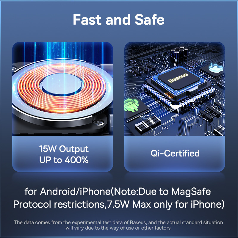 Baseus Automatic Alignment Držač za telefon u automobilu Bežični punjač za Samsung iPhone Xiaomi Držač za telefon Držač u automobilu Držač za ventilacijski otvor