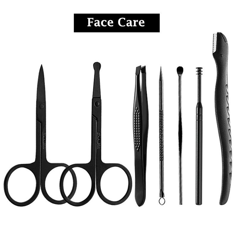 Brainbow Professzionális 18db/csomag Pro köröm manikűr készlet és készlet nőknek Férfi arc-/láb-/kézápoló körömvágó pedikűr eszközkészlet