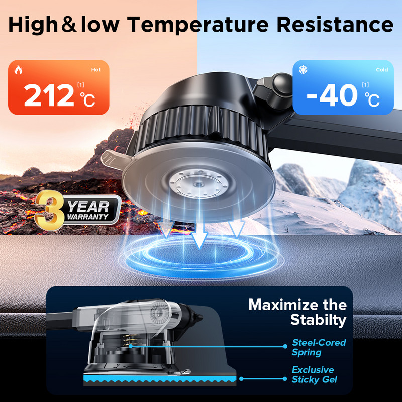 Joyroom 15W držač za auto telefon bežični punjač auto punjač stabilan rotirajući ventilacijski otvor nadzorna ploča držač telefona auto punjač podrška