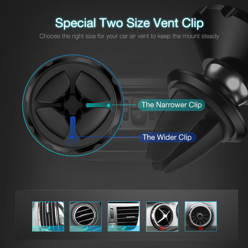 Cafele Suport pentru telefon auto Suport magnetic pentru ventilație magnetică Suport smartphone pentru mașină pentru telefon mobil Xiaomi Suport mobil pentru mașină Universal