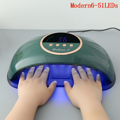Pro UV LED lámpa nagy LCD képernyős körömszárító gép géllakk körömlámpákhoz 51/42 LED Gyorsan száradó Auto Sense Nail Art eszközök