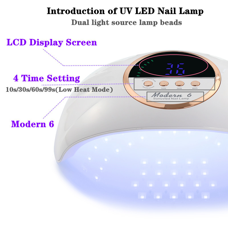Pro UV LED lámpa nagy LCD képernyős körömszárító gép géllakk körömlámpákhoz 51/42 LED Gyorsan száradó Auto Sense Nail Art eszközök