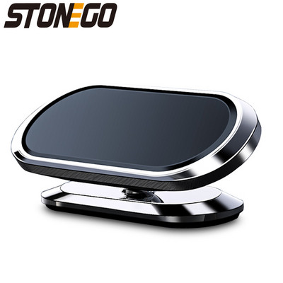 STONEGO Метален магнитен държач за телефон Въртяща се на 360 градуса стойка за държач за телефон за кола Магнит от цинкова сплав Монтаж за стойка за мобилен телефон