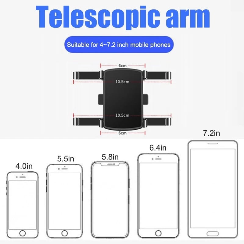 SYRINX autós tartó Easy Clip rögzíthető állvány Állítható cellás okostelefon-tartó fekete Univerzális mobiltelefon GPS-kijelző konzolhoz