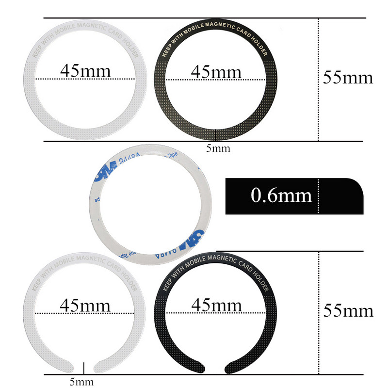 6 tk rõngas Magsafe magnetilise juhtmevaba laadija jaoks iphone 14 Pro Max 13 12 mini universaalse metallist kleebisega magnetiga auto hoidiku plaat