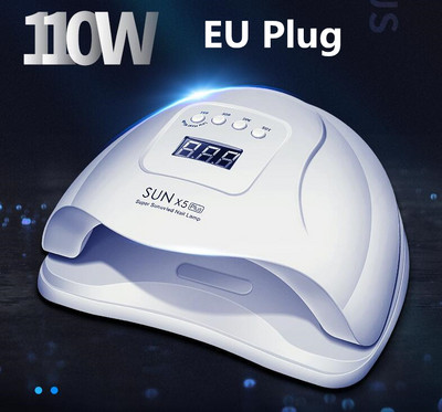 UV gelio kepimo lemputė, skirta džiovinti visus gelinius nagų nagų džiovintuvus 220 W 4 greičių LED nagų lempos lakas su judesio jutimo manikiūro salono įrankiu