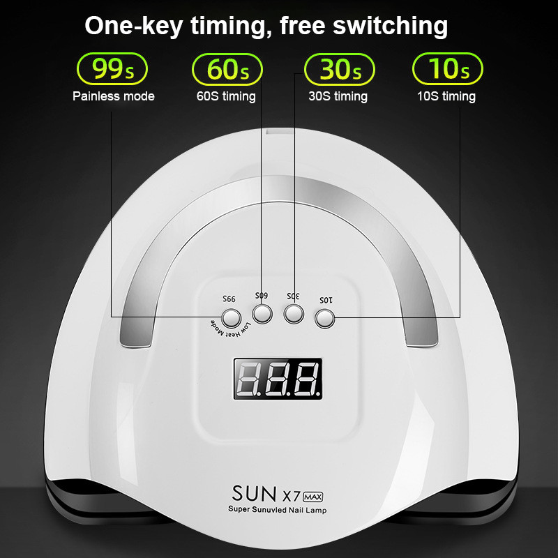 UV gelio kepimo lemputė, skirta džiovinti visus gelinius nagų nagų džiovintuvus 220 W 4 greičių LED nagų lempos lakas su judesio jutimo manikiūro salono įrankiu