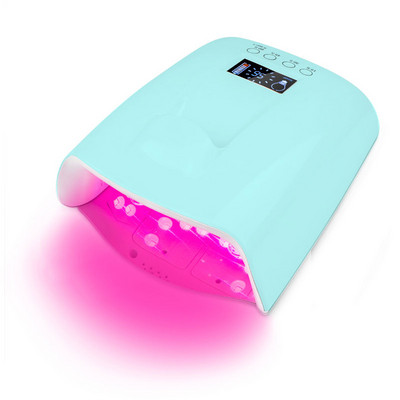 60W vezeték nélküli UV LED körömlámpa piros fény manikűr akkumulátoros körömszárító kötő gél lakk nagy teljesítményű 30db LED újratölthető