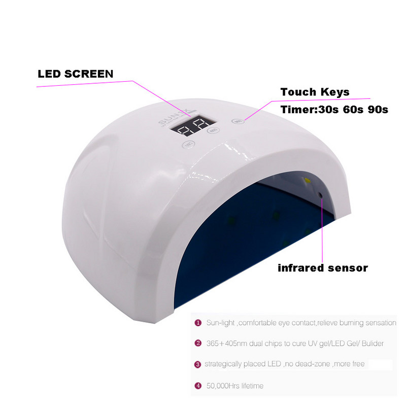 Sunone x 36W Professzionális manikűr LED UV lámpás körömszárító UV LED gél géphez