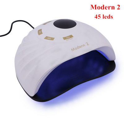 Uscator de unghii Gel cu uscare rapida Lampa LED UV 45 buc pentru lac de unghii cu afisaj LCD de jos Senzor infrarosu Instrumente de manichiura