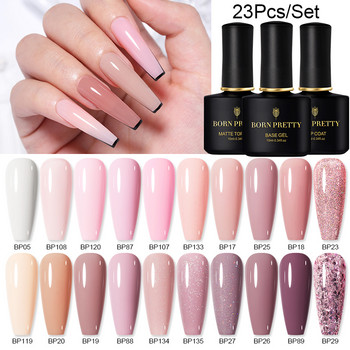 BORN PRETTY 20/23/30PCS 10ml Σετ βερνικιού με τζελ νυχιών Glitter Macaron Gel Varnish UV LED Soak Off Gel Βερνίκι νυχιών με Base Top Coat