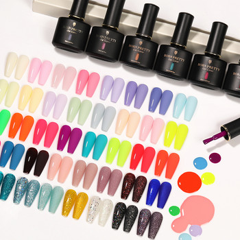 BORN PRETTY 20/23/30PCS 10ml Σετ βερνικιού με τζελ νυχιών Glitter Macaron Gel Varnish UV LED Soak Off Gel Βερνίκι νυχιών με Base Top Coat