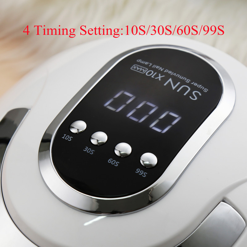 Lampă LED UV SUN X10 MAX pentru manichiură, lac de gel cu uscare rapidă, cu setare temporizatoare, senzor automat, instrumente de manichiură, nail art profesional