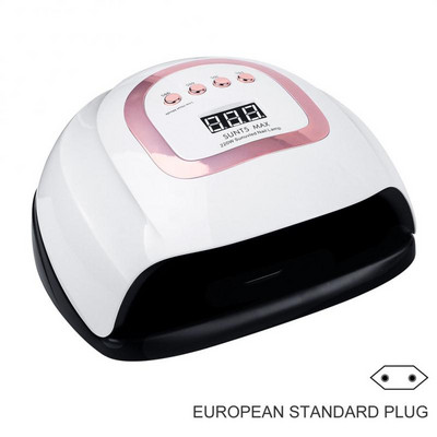 Uscător de unghii 220W cu senzor inteligent, uscare rapidă, pentru întărirea tuturor lacurilor cu gel de unghii Lampă pentru fototerapie Dispozitiv de manichiură Salon de artă a unghiilor
