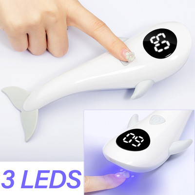 30 LED-es beépített akkumulátoros újratölthető köröm UV lámpa, vezeték nélküli gél lakk szárító UV LED körömlámpa vezeték nélküli szalon műkörmök