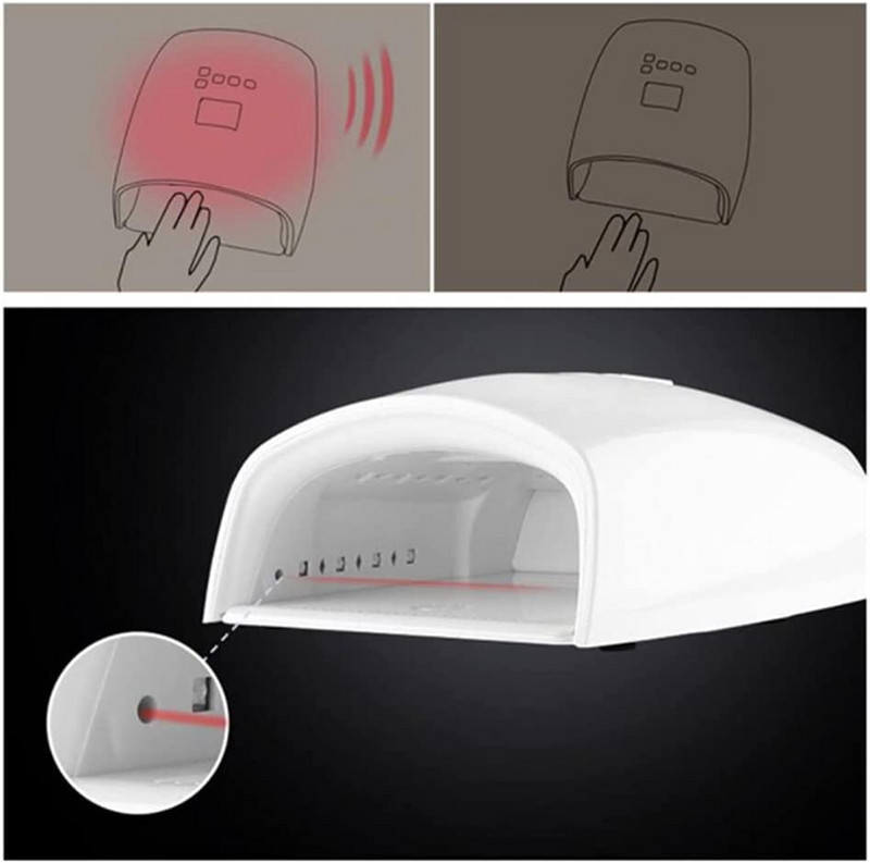 30 LED-es beépített akkumulátoros újratölthető köröm UV lámpa, vezeték nélküli gél lakk szárító UV LED körömlámpa vezeték nélküli szalon műkörmök