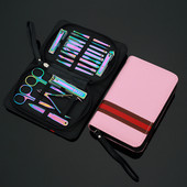 16 AZ 1-BEN rozsdamentes acél pedikűr készlet körömvágó szett körömolló Beauty Nail Tool manikűr Sarlónyomó körömápoló tokkal