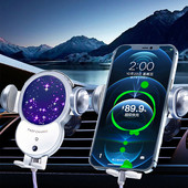 Držač za telefon u automobilu Automatski bežični punjač Držač za mobilni telefon Surport za iPhone13 12 11 Samsung Qi stalak za brzo punjenje mobitela