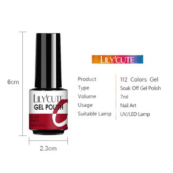 LILYCUTE 10 Colors Gel Nail Polish Σετ Ημιμόνιμο Υβριδικό Gel Βερνίκια Soak Off UV Lamp For Manicure Nail Art Gel Polish